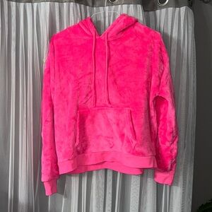 Hot pink fleece hoodie!